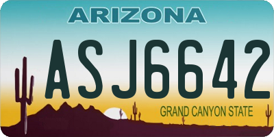 AZ license plate ASJ6642
