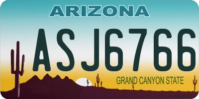 AZ license plate ASJ6766