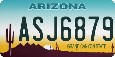 AZ license plate ASJ6879