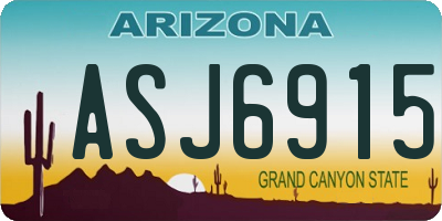 AZ license plate ASJ6915