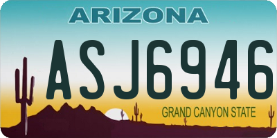 AZ license plate ASJ6946
