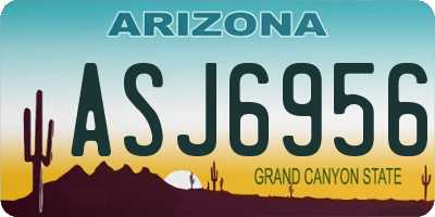 AZ license plate ASJ6956