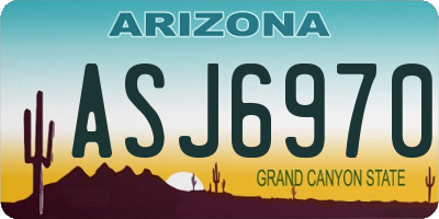AZ license plate ASJ6970