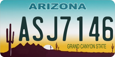 AZ license plate ASJ7146
