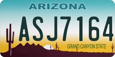 AZ license plate ASJ7164