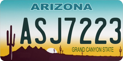AZ license plate ASJ7223