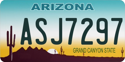 AZ license plate ASJ7297
