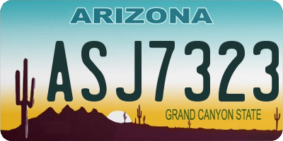 AZ license plate ASJ7323