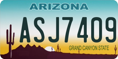 AZ license plate ASJ7409