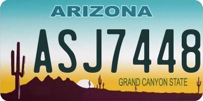 AZ license plate ASJ7448