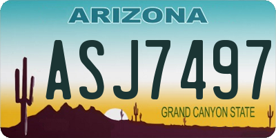AZ license plate ASJ7497