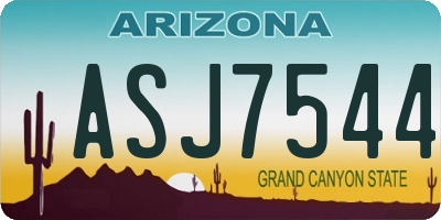 AZ license plate ASJ7544