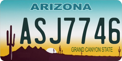 AZ license plate ASJ7746