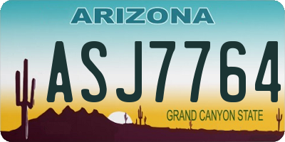 AZ license plate ASJ7764