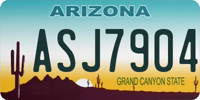AZ license plate ASJ7904