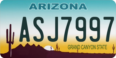 AZ license plate ASJ7997