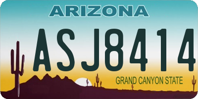 AZ license plate ASJ8414