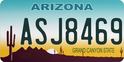 AZ license plate ASJ8469