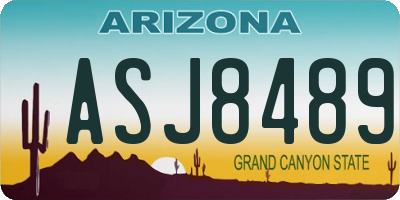 AZ license plate ASJ8489