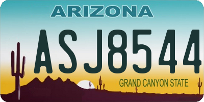 AZ license plate ASJ8544
