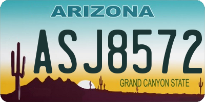 AZ license plate ASJ8572