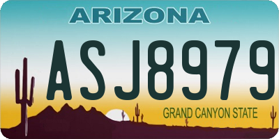 AZ license plate ASJ8979
