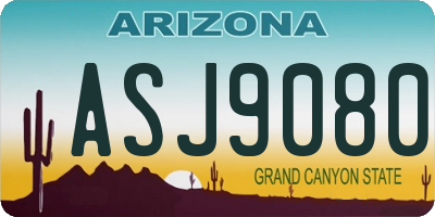 AZ license plate ASJ9080