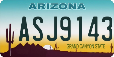 AZ license plate ASJ9143