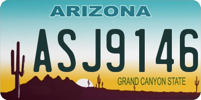 AZ license plate ASJ9146