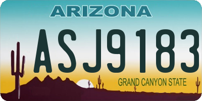 AZ license plate ASJ9183