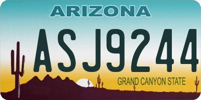AZ license plate ASJ9244