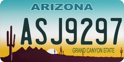 AZ license plate ASJ9297