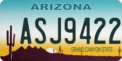 AZ license plate ASJ9422