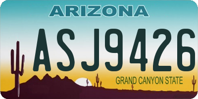 AZ license plate ASJ9426