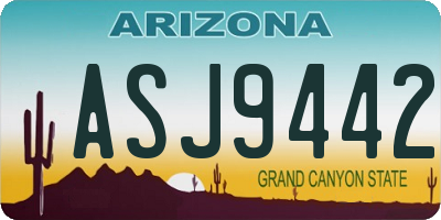 AZ license plate ASJ9442