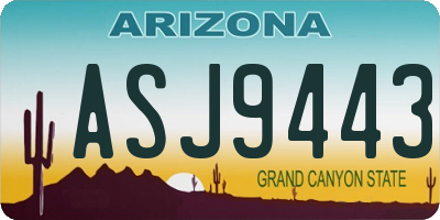 AZ license plate ASJ9443