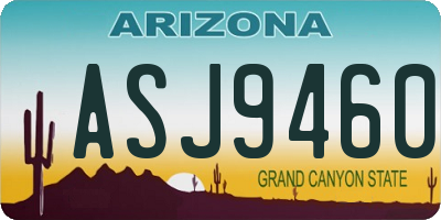 AZ license plate ASJ9460