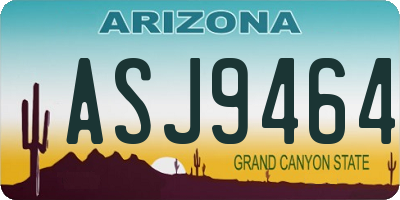 AZ license plate ASJ9464