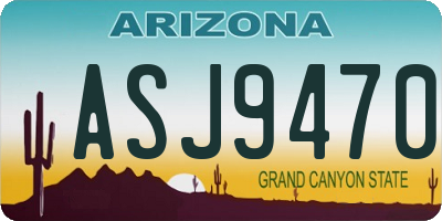 AZ license plate ASJ9470