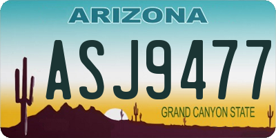 AZ license plate ASJ9477