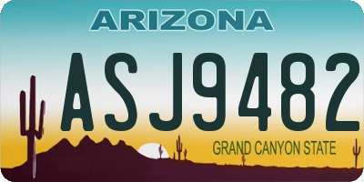 AZ license plate ASJ9482