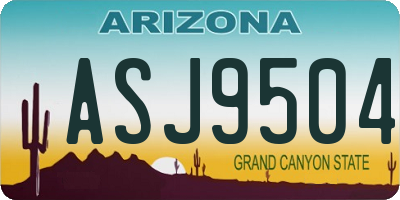 AZ license plate ASJ9504