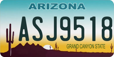 AZ license plate ASJ9518