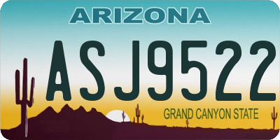 AZ license plate ASJ9522