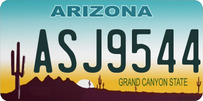 AZ license plate ASJ9544