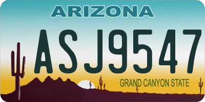AZ license plate ASJ9547
