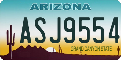 AZ license plate ASJ9554