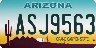 AZ license plate ASJ9563