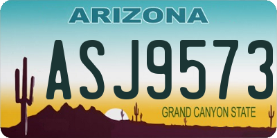 AZ license plate ASJ9573