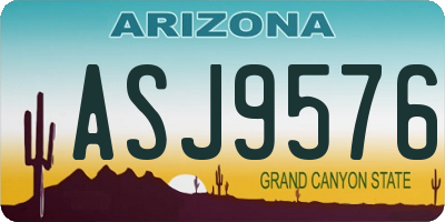 AZ license plate ASJ9576
